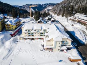 una vista aerea di un resort sulla neve di Apartment 104 a Feldberg