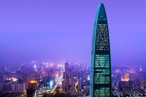 深圳景观或在酒店看到的城市景观