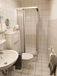 Koupelna v ubytování Hotel Mühleneck