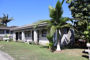 a house with a palm tree in front of it at Enhle Bed and Breakfast in KwaDukuza
