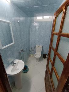 a bathroom with a sink and a toilet at Dar ABDOL in Chefchaouen