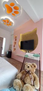 Posteľ alebo postele v izbe v ubytovaní Sweet Potato Steamed Bread B&B