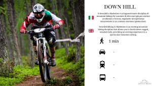a man riding a bike on a dirt trail at Appartamento Fondo Valle a 1 minuto dalle piste in Madesimo