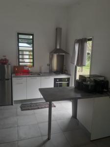 Köök või kööginurk majutusasutuses Tiny House Moorea Hinavai
