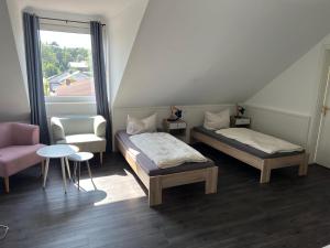 Ένα ή περισσότερα κρεβάτια σε δωμάτιο στο Hotel zum Kreidesee, kein Urlaubshotel !