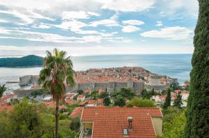 a view of the city of dubrovnik from a castle at Apartment Miho in Dubrovnik