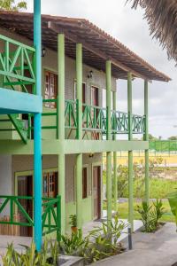 Uma varanda ou terraço em POUSADA CAJUEIRO