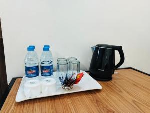 Příslušenství pro přípravu čaje a kávy v ubytování Hotel Insta 18