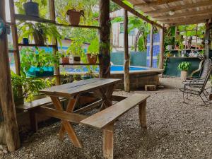 Κήπος έξω από το Hostel Rústico MarAbi