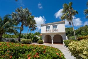 a house with palm trees and a driveway at Villa III in Lance aux Épines