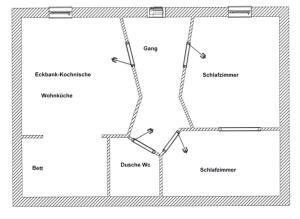 Schematische Darstellung der geplanten Sanierung des Dixon-Standorts in der Unterkunft Apartment Familie Thomas und Angelika Melmer in Sankt Leonhard im Pitztal