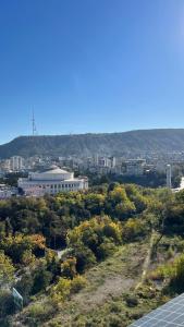 - une vue sur une ville avec des arbres et des bâtiments dans l'établissement King Davit White, à Tbilissi