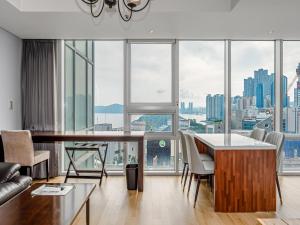 Posezení v ubytování Haeundae Seacloud Hotel Residence