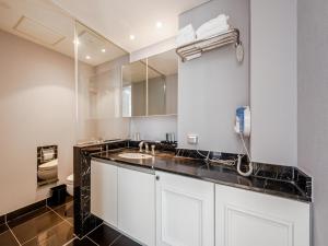 Kuchyň nebo kuchyňský kout v ubytování Haeundae Seacloud Hotel Residence
