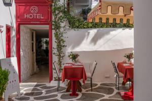 Restaurace v ubytování 23 Hotel Mykonos