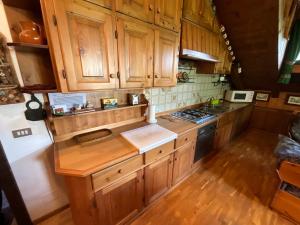 Kuchyň nebo kuchyňský kout v ubytování CHALET STRAVEDO