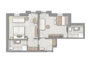 a floor plan of a room with at Alpenaussicht in Obergurgl