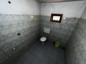 een badkamer met een toilet en een douche en een raam bij Misty Villa in Kenichira