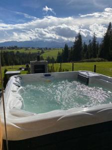 Bazén v ubytování Domek Panorama z Jacuzzi nebo v jeho okolí