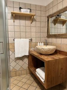 Koupelna v ubytování Agriturismo Belotti + 34 fotografií
