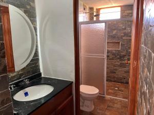 A bathroom at Cabaña Villa Lucia