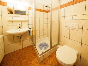 Koupelna v ubytování Pension Regia + 30 fotografií