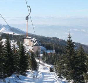 un remonte en una montaña nevada con árboles en Apartment Magic snow, en Kopaonik
