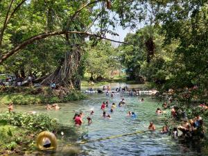 a group of people swimming in a river at Hniu Li Valle Nacional in San Juan Bautista Valle Nacional +9 photos