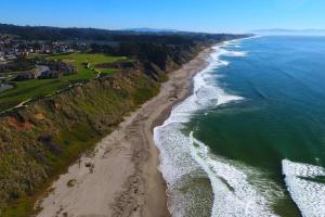 an aerial view of a beach and the ocean at Spectacular Ocean View - 3 Heated Pools - Seascape in Aptos