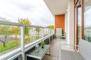 En balkong eller terrasse på Apartament Piaskowy Ku Morzu by HolidaySun