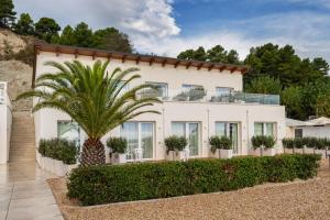 a house with a palm tree in front of it at Marino1958 RTA in Numana