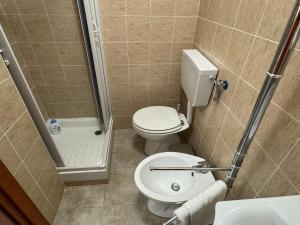 un piccolo bagno con wc e doccia di R&B Santa Nicolella a Catania Altre 38 foto
