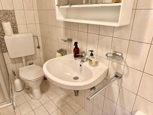 Vannituba majutusasutuses Ferienhaus am Fluss