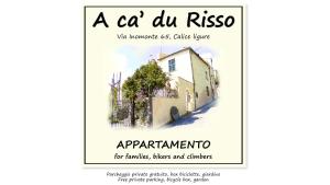 A ca' du Risso - Appartamento - Sea & outdoor for families, bikers and climbers tanúsítványa, márkajelzése vagy díja