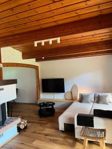 Postel nebo postele na pokoji v ubytování La Casa Holzwiesen