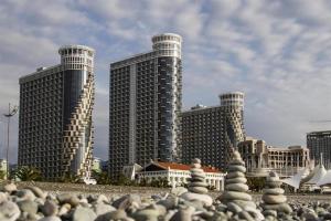 a view of a city with tall buildings at Royal Apartments in Batumi