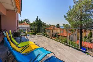 Balkón alebo terasa v ubytovaní Apartments SOBOL