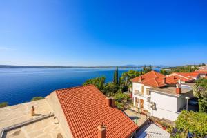 an aerial view of a house and the water at Apartment Davor in Dramalj +22 photos