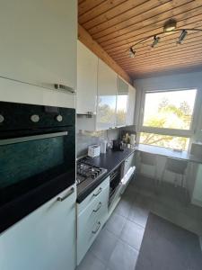 Stylish Youthful Condo in the Heart of Mödling, Fiatalos Boldog Otthon Mödling Szivébenにあるキッチンまたは簡易キッチン