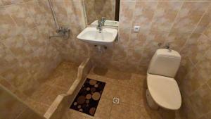 een badkamer met een toilet en een wastafel bij Guest house Green Veranda in Mtskheta