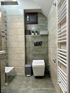 a bathroom with a toilet and a sink at Lagos Apartment in Elati +12 photos
