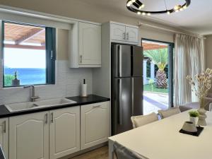 A kitchen or kitchenette at Villa Penelope Spartia Kefalonia