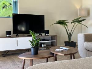 A television and/or entertainment centre at Villa Penelope Spartia Kefalonia
