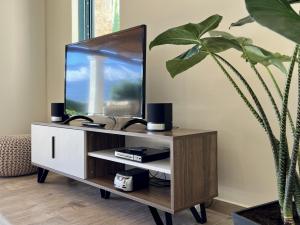 A television and/or entertainment centre at Villa Penelope Spartia Kefalonia