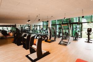 Fitness centrum a/nebo fitness zařízení v ubytování DAS RONACHER Thermal Spa Hotel