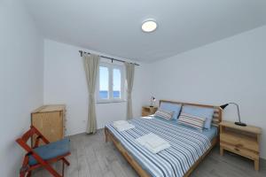 Postel nebo postele na pokoji v ubytování Horizonte apartman