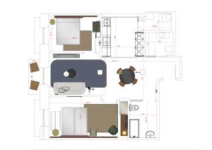 Plán poschodí v ubytovaní Azoka Suite by FeelFree Rentals