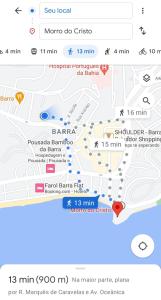 a screenshot of a google map of a city at Apartamento Barra in Salvador
