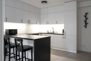 Kuchyňa alebo kuchynka v ubytovaní Apartament Smart Kamienica Grochów with free parking