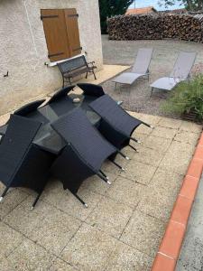Patio nebo venkovní prostory v ubytování Maisonnette 1 chb à la campagne